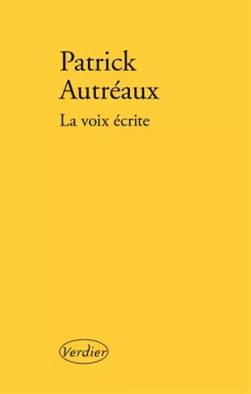 Couverture du produit · La voix écrite