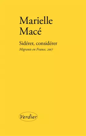 Couverture du produit · Sidérer, considérer : Migrants en France, 2017