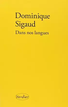 Couverture du produit · Dans nos langues
