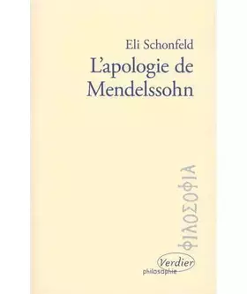 Couverture du produit · L'apologie de Mendelssohn