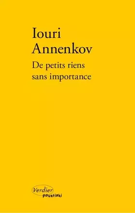 Couverture du produit · De petits riens sans importance
