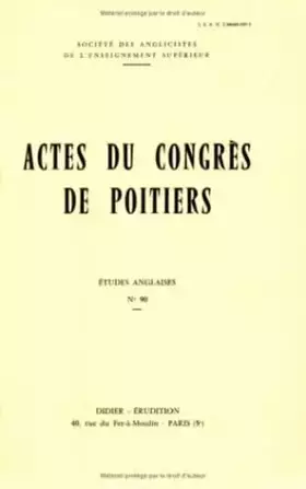 Couverture du produit · Actes du congrès de Poitiers, 1980