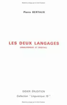 Couverture du produit · Les deux langages : analogique et digital