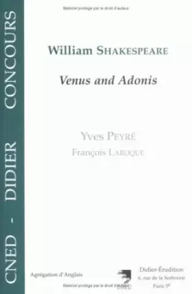 Couverture du produit · William Shakespeare - Venus and Adonis