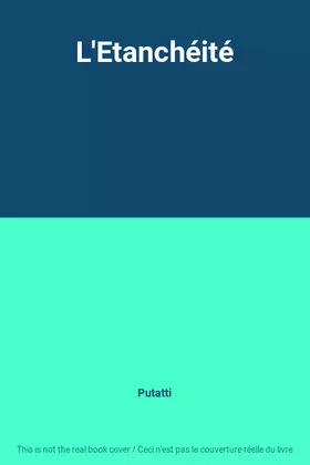 Couverture du produit · L'Etanchéité