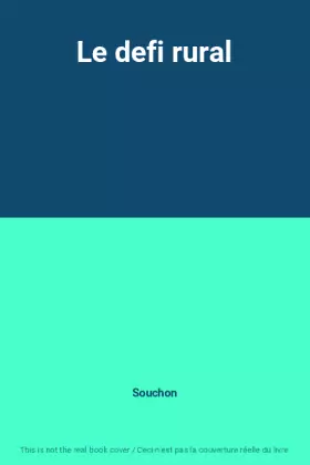 Couverture du produit · Le defi rural