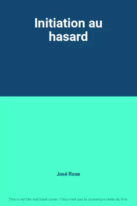 Couverture du produit · Initiation au hasard