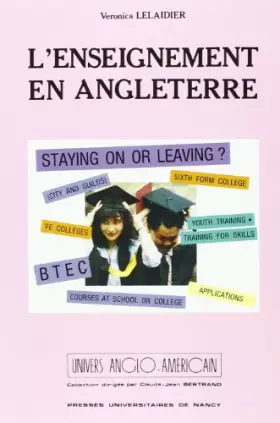 Couverture du produit · L'enseignement en Angleterre