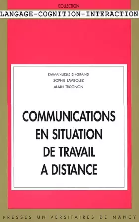 Couverture du produit · Communications en situation de travail a distance