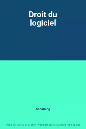 Couverture du produit · Droit du logiciel