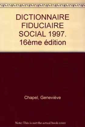 Couverture du produit · Dictionnaire Social 1997