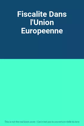 Couverture du produit · Fiscalite Dans l'Union Europeenne