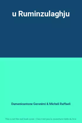 Couverture du produit · u Ruminzulaghju