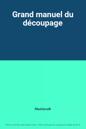 Couverture du produit · Grand manuel du découpage