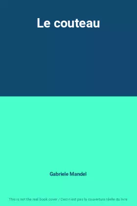 Couverture du produit · Le couteau