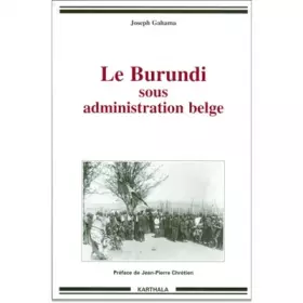 Couverture du produit · Le Burundi sous administration belge