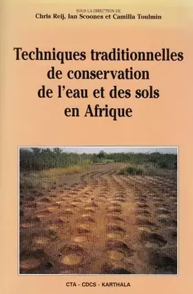 Couverture du produit · Techniques traditionnelles de conservation de l'eau et des sols en Afrique