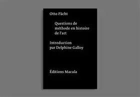 Couverture du produit · Questions de méthode en histoire de l'art
