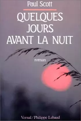 Couverture du produit · Quelques jours avant la nuit