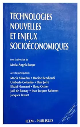 Couverture du produit · Technologies nouvelles et enjeux socioéconomiques
