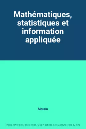 Couverture du produit · Mathématiques, statistiques et information appliquée