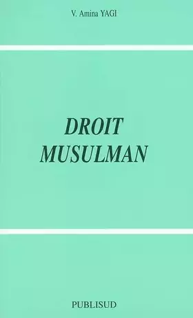 Couverture du produit · Droit musulman