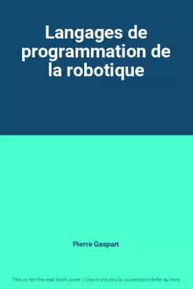 Couverture du produit · Langages de programmation de la robotique