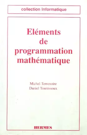 Couverture du produit · Eléments de programmation mathématique