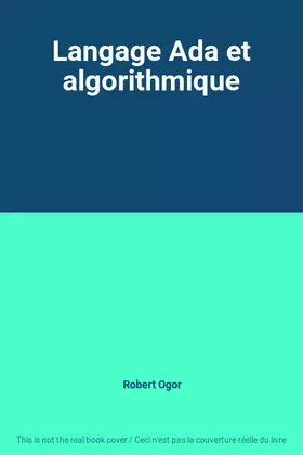 Couverture du produit · Langage Ada et algorithmique