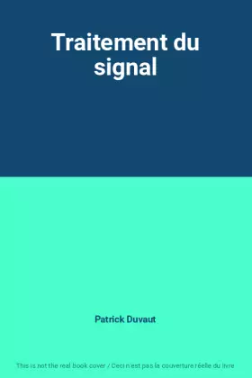Couverture du produit · Traitement du signal