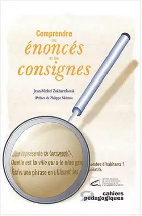 Couverture du produit · Comprendre les énoncés et consignes
