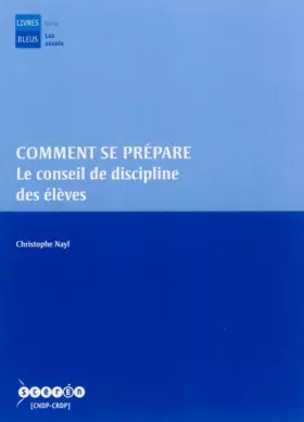 Couverture du produit · Comment se prépare le conseil de discipline des élèves