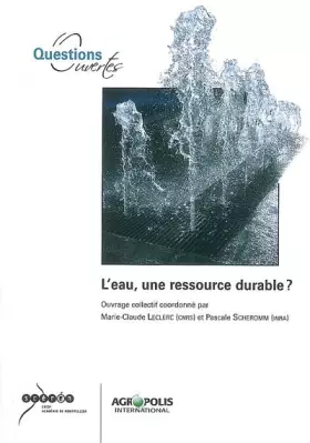 Couverture du produit · L'eau , une ressource durable ?
