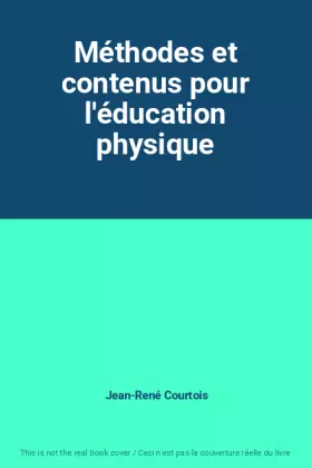 Couverture du produit · Méthodes et contenus pour l'éducation physique