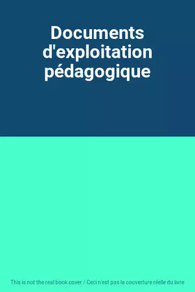 Couverture du produit · Documents d'exploitation pédagogique
