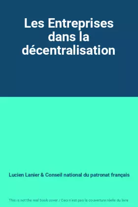 Couverture du produit · Les Entreprises dans la décentralisation