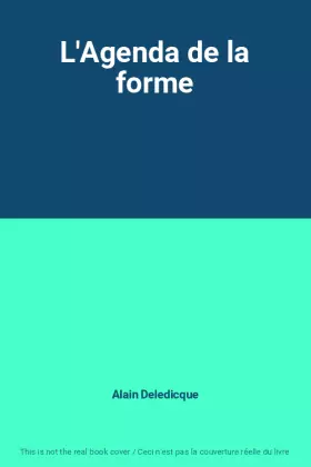 Couverture du produit · L'Agenda de la forme
