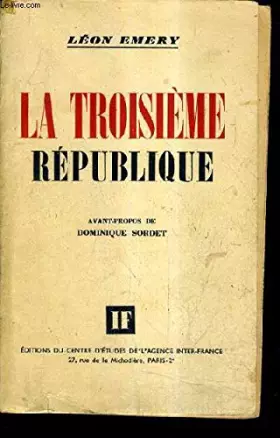 Couverture du produit · La troisieme republique
