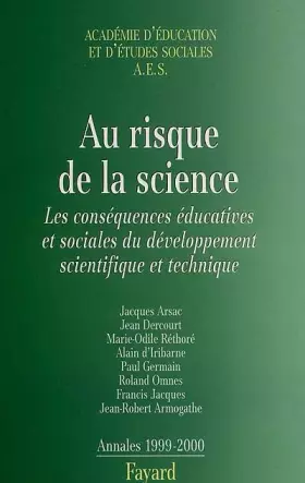 Couverture du produit · Annales 1999-2000 : Au risque de la science