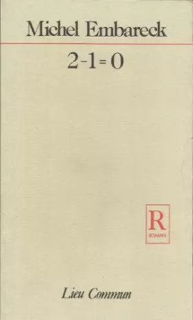 Couverture du produit · 2 - 1 = 0