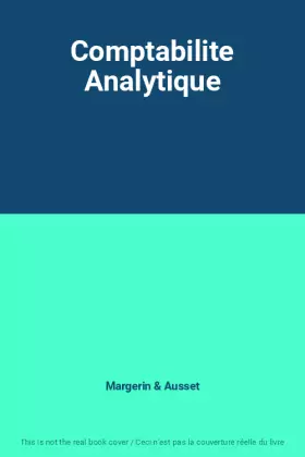 Couverture du produit · Comptabilite Analytique