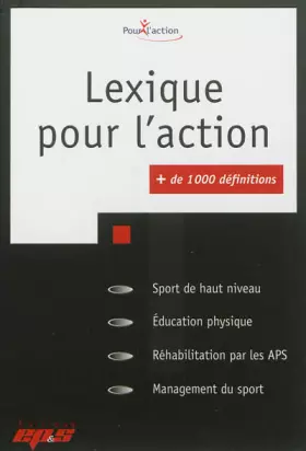 Couverture du produit · Lexique pour l'action