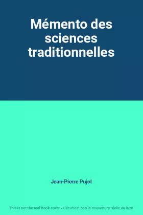 Couverture du produit · Mémento des sciences traditionnelles