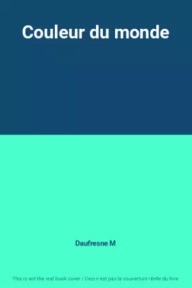 Couverture du produit · Couleur du monde