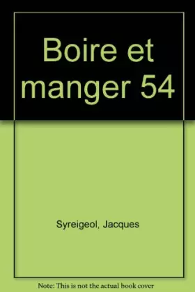 Couverture du produit · Boire et manger