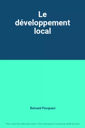 Couverture du produit · Le développement local