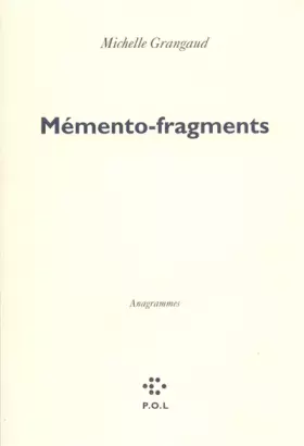 Couverture du produit · Memento-fragments: Anagrammes