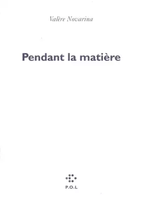 Couverture du produit · Pendant la matière