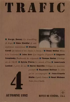 Couverture du produit · Trafic numéro 4 : Automne 1992