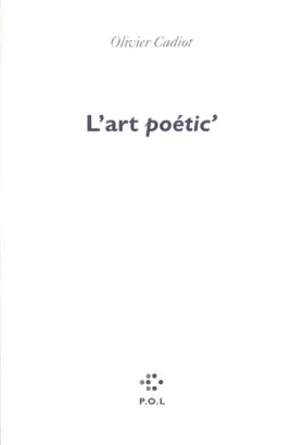 Couverture du produit · L'Art Poetic'